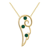 14k Gold | Colored Wing Necklace