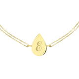 14k Gold | Flat Teardrop Cremation Urn / Ash Holder Bracelet