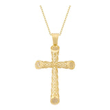 14k Gold | Hollow Cross Pendant Necklace