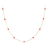 14k Gold | Coral Beaded Necklace