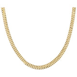 14k Gold | Double Curb Chain Necklace