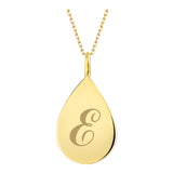 14k Gold | Flat Teardrop Cremation Urn / Ash Holder Necklace