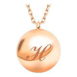 10k Gold | Ball Cremation Urn / Ash Holder Necklace