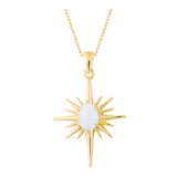 14k Gold | Aquamarine North Star Necklace