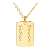 10k Gold | Initial Engraving Necklace