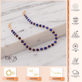 14k Gold | Lapis Lazuli & Gold Beaded Bracelet