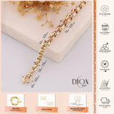 14k Gold | 3 Color Graduated Rolo Bracelet