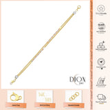 14k Gold | Double Strand Beaded Foxtail Bracelet