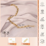 14k Gold | Short Rectangle Link Bracelet