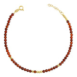 14k Gold | Unakite Eternity Beaded Bracelet