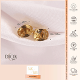 14k Gold | Diaspore Oval Stud Earrings