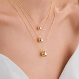 14k Gold | Ball Cremation Urn / Ash Holder Necklace