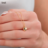 10k Gold | Ball Cremation Urn / Ash Holder Necklace