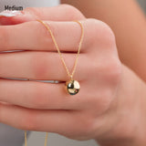 10k Gold | Ball Cremation Urn / Ash Holder Necklace