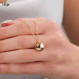10k Gold | Ball Cremation Urn / Ash Holder Necklace