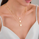 14k Gold | Disc Cremation Urn / Ash Holder Necklace