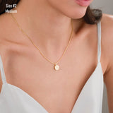 10k Gold | Disc Cremation Urn / Ash Holder Necklace