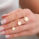 14k Gold | Disc Cremation Urn / Ash Holder Necklace