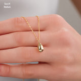 14k Gold | Teardrop Cremation Urn / Ash Holder Necklace