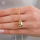 14k Gold | Teardrop Cremation Urn / Ash Holder Necklace