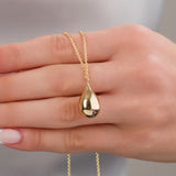 14k Gold | Teardrop Cremation Urn / Ash Holder Necklace