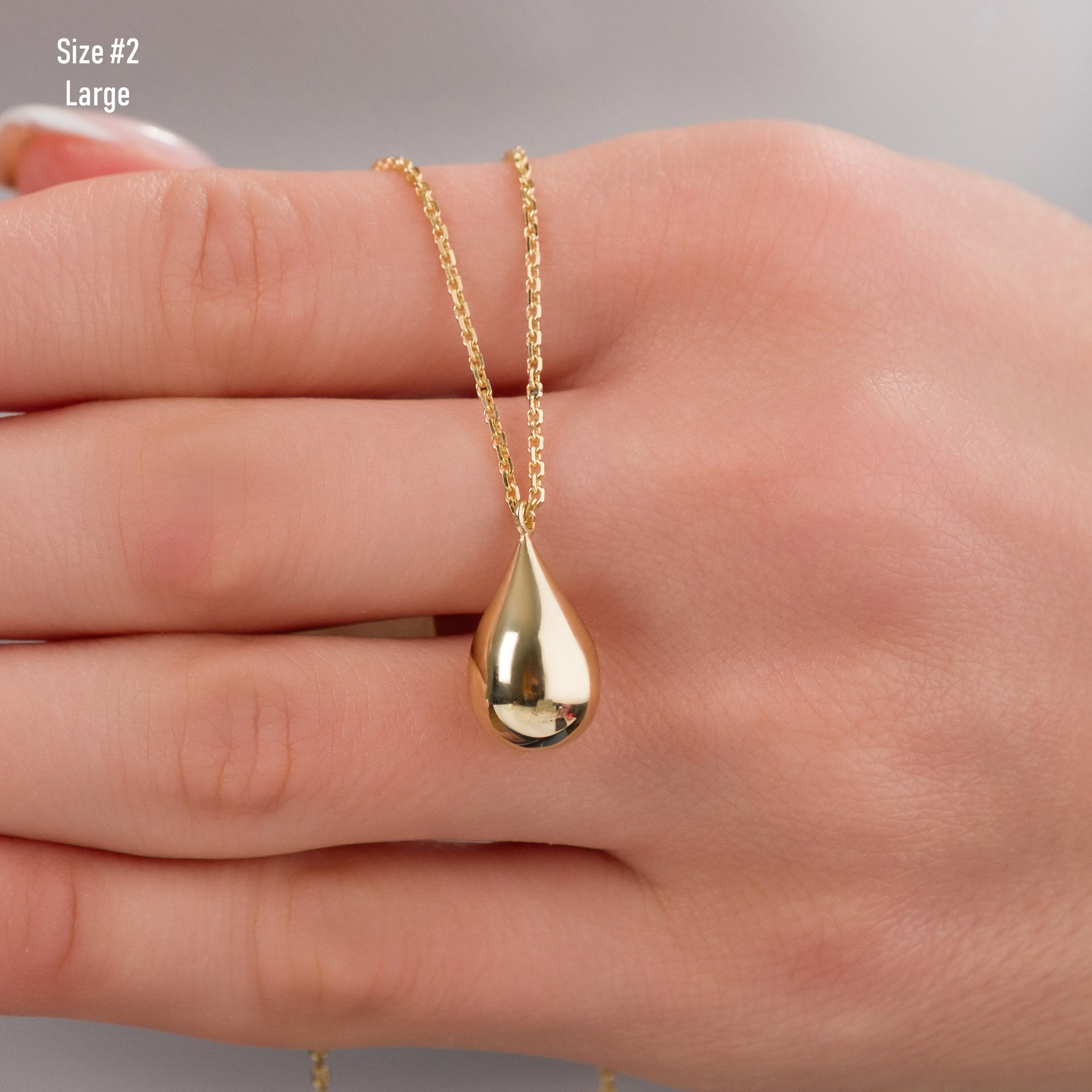14k Gold | Teardrop Cremation Urn / Ash Holder Necklace
