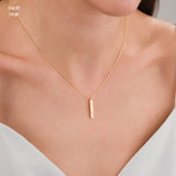 14k Gold | Bar Cremation Urn / Ash Holder Necklace
