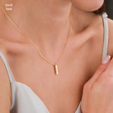 14k Gold | Bar Cremation Urn / Ash Holder Necklace