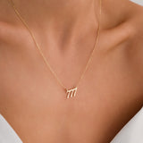 14k Gold | 777 Angel Number Necklace