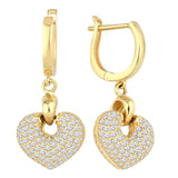 14k Gold | Puffy Star Dangle Earrings