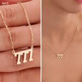 14k Gold | 777 Angel Number Necklace