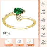 8k - 14k - 18k Gold | 0,45ct Diamond Emerald Ring