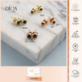 14k Gold | Evil Eye Stud Earrings