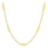 14k Gold | Name Engravable Paperclip Necklace