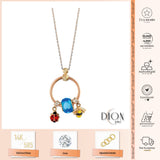 14k Gold | Ladybug Bee Murano Ring Necklace