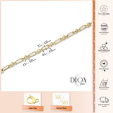 14k Gold | Round Stacking Paperclip and Cricle Pattern Chain Necklace