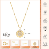 14k Gold | Zodiac Rotating Disc Diamond Necklace