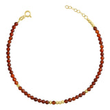 14k Gold | Unakite Eternity Beaded Bracelet