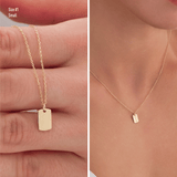 14k Gold | Initial Engraving Necklace