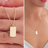 14k Gold | Initial Engraving Necklace