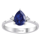 8k - 14k - 18k Gold | Oval Cut Blue Sapphire Gemstone Elegant Ring