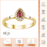 8k - 14k - 18k Gold | Red Ruby and Diamond Proposal Ring
