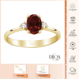 8k - 14k - 18k Gold | Oval Cut Red Ruby Gemstone Elegant Ring