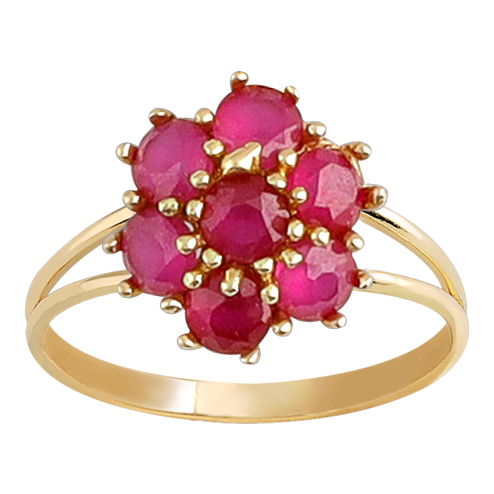 14k Gold | Sapphire Hexagon Flower Ring