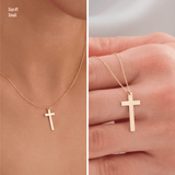 14k Gold | Cross Engraving Necklace