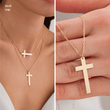 14k Gold | Cross Engraving Necklace