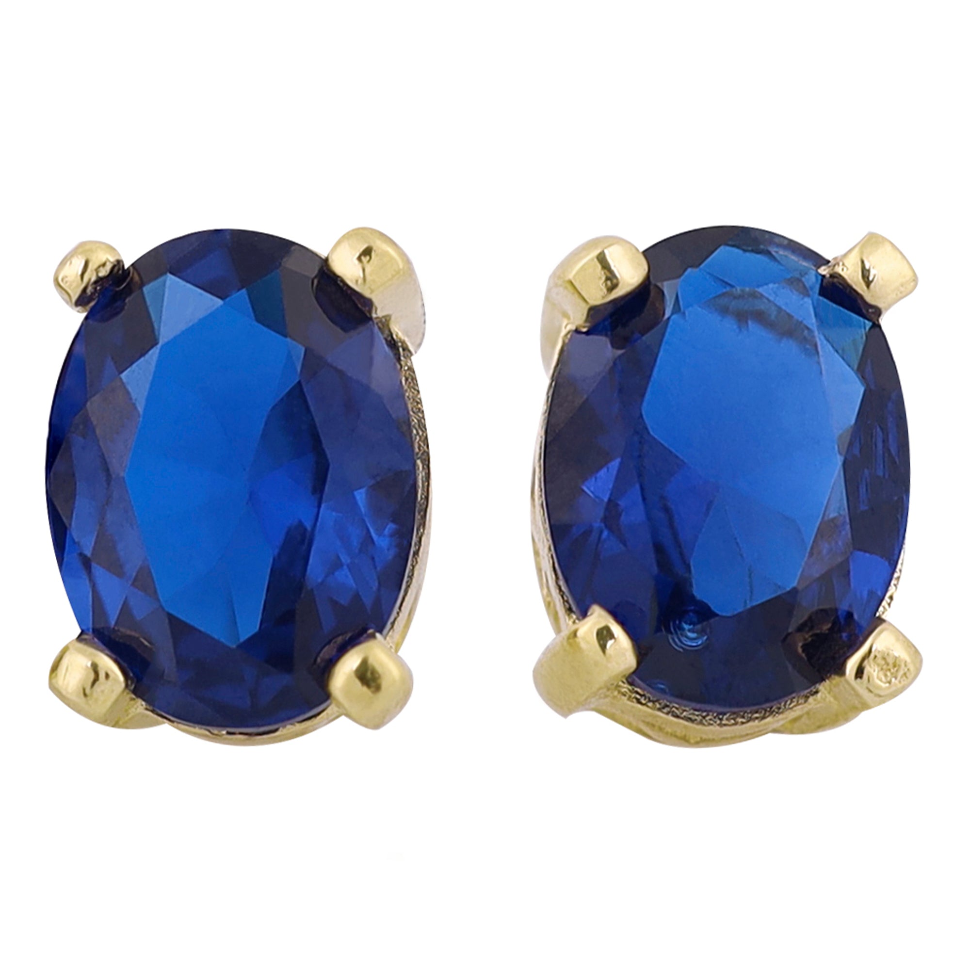 14k Gold | White Opal Oval Stud Earrings