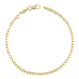 14k Gold | Oval Cable Chain Bracelet