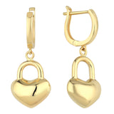 14k Gold | Puffy Star Dangle Earrings