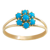 14k Gold | Ruby Hexagon Flower Ring